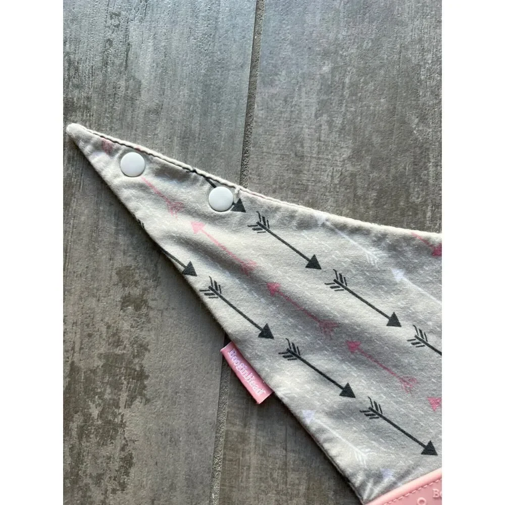BooginHead Teether Bib with Attached Silicone Teething Tip NEW Boho Baby Girl